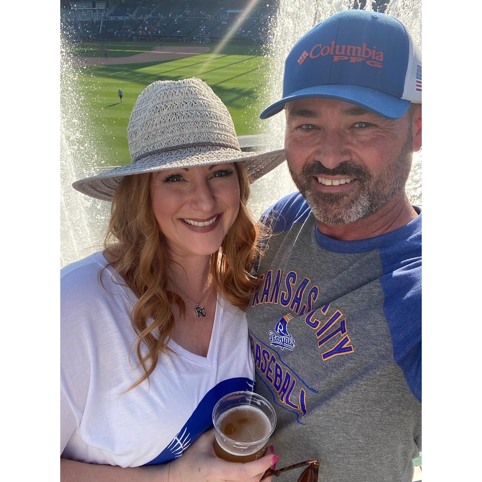 Taking in our first Royals game together