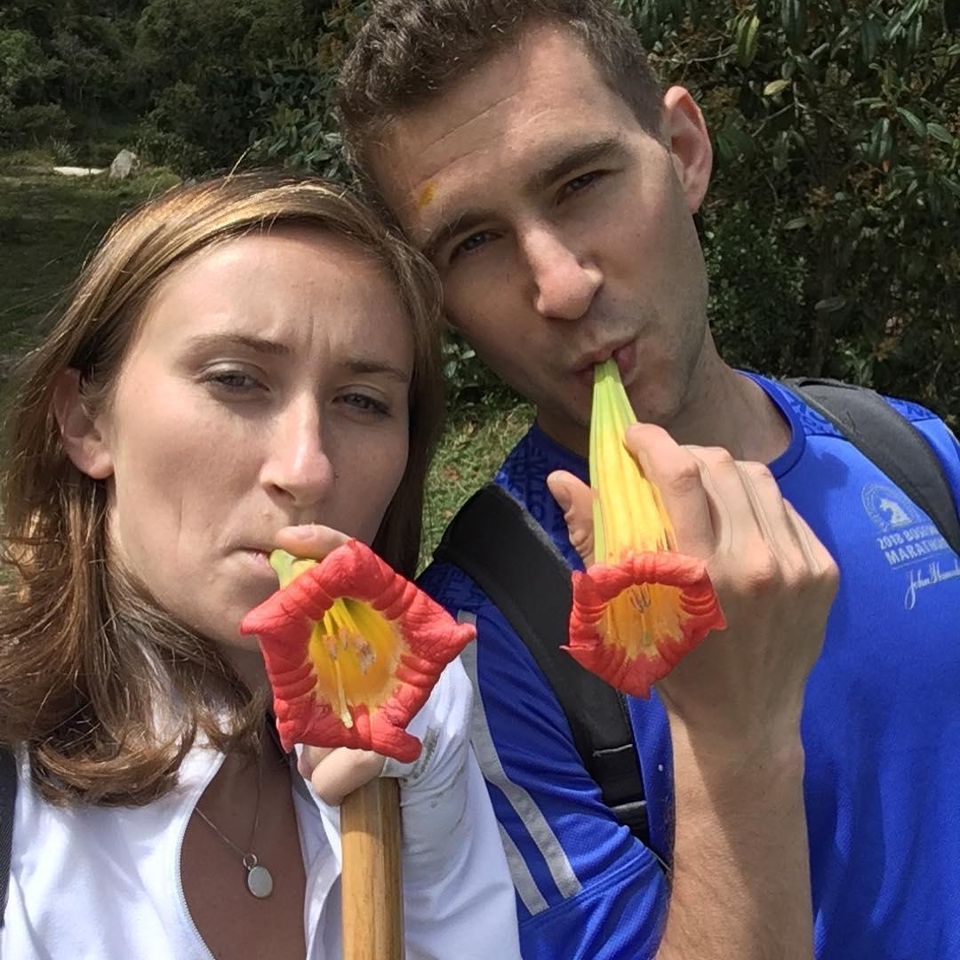 Learning a new instrument on a Colombian jungle hike