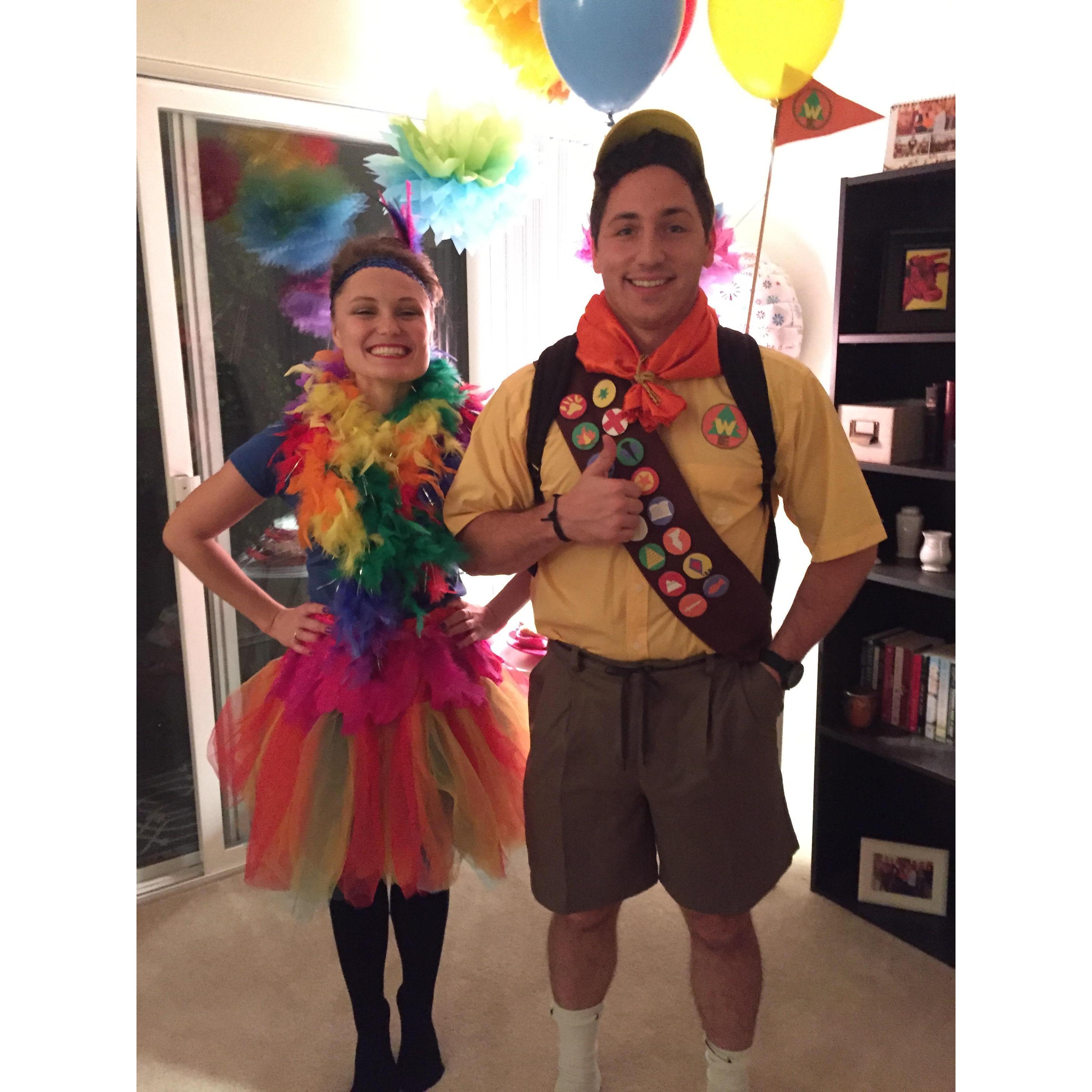 We watched Up in the car three days after we started dating and held hands for the first time. Naturally, we commemorated the memory w/ these Halloween costumes that fall. Yes, it was epic.