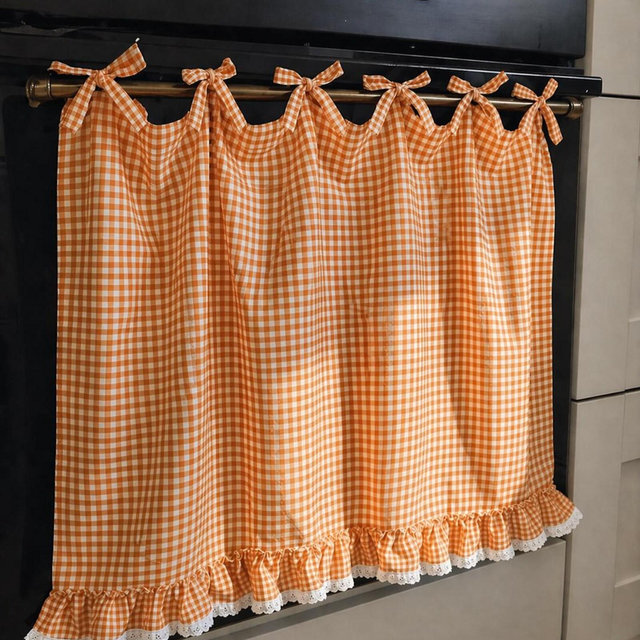 Oven skirt | Handmade White Lace Oven Curtain - Retro 90s Style,Cottagecore Stove Handle Cover