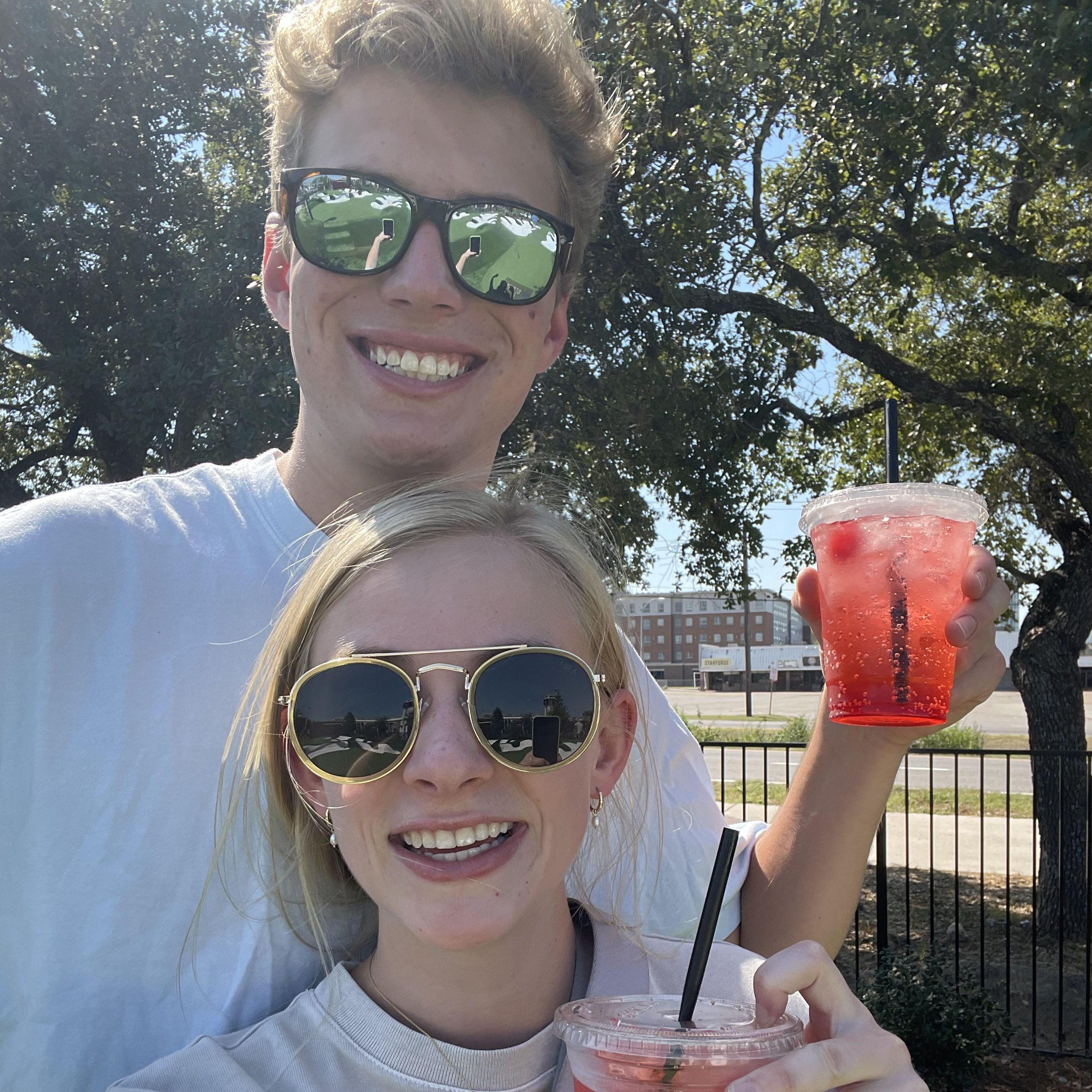 Sydney and Luke celebrated three years of dating in College Station.