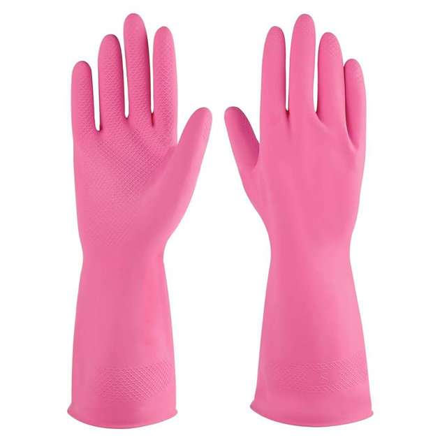 IUCGE Rubber cleaning gloves 3 or 6 Pairs for Household,Reuseable dishwashing gloves for Kitchen.