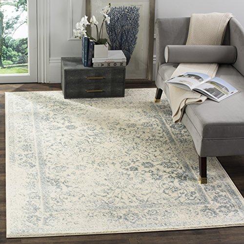 Safavieh Adirondack Collection ADR109S Ivory/Slate Vintage Oriental Distressed Area Rug 9' x 12'