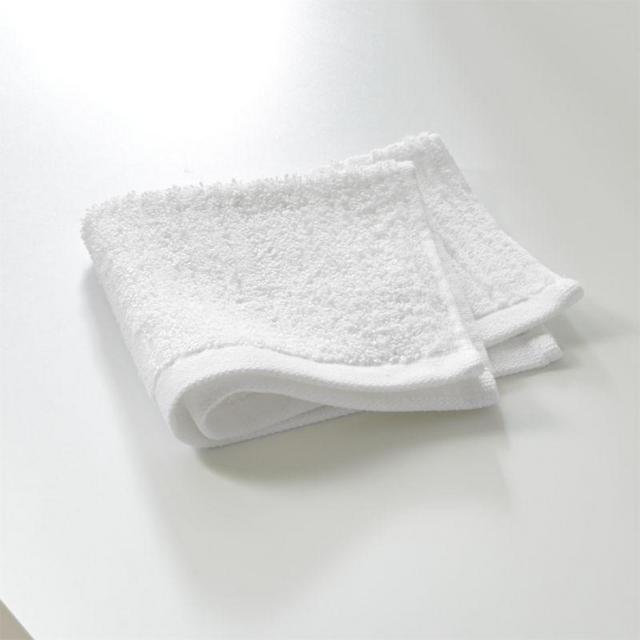 Ribbed White Washcloth