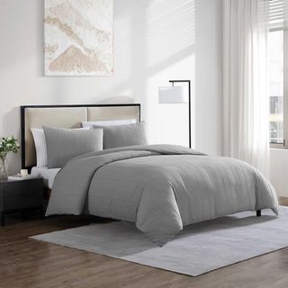 Tucks Cotton Jacquard 3-Piece Duvet Set