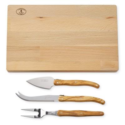 Laguiole Cheese Knives, Set of 3, Olivewood