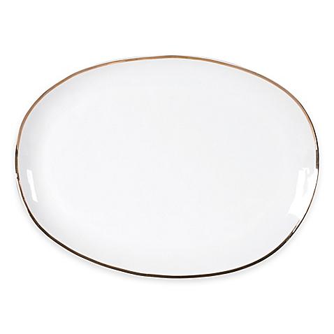 Olivia & Oliver Harper Organic Shape Gold 16-Inch Oblong Platter