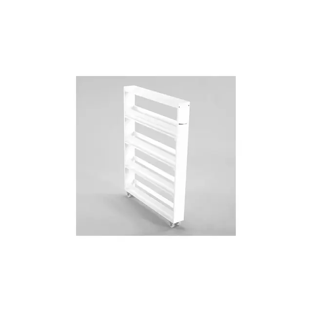 The Lakeside Collection Modern Rolling Spice and Can Storage Racks - White