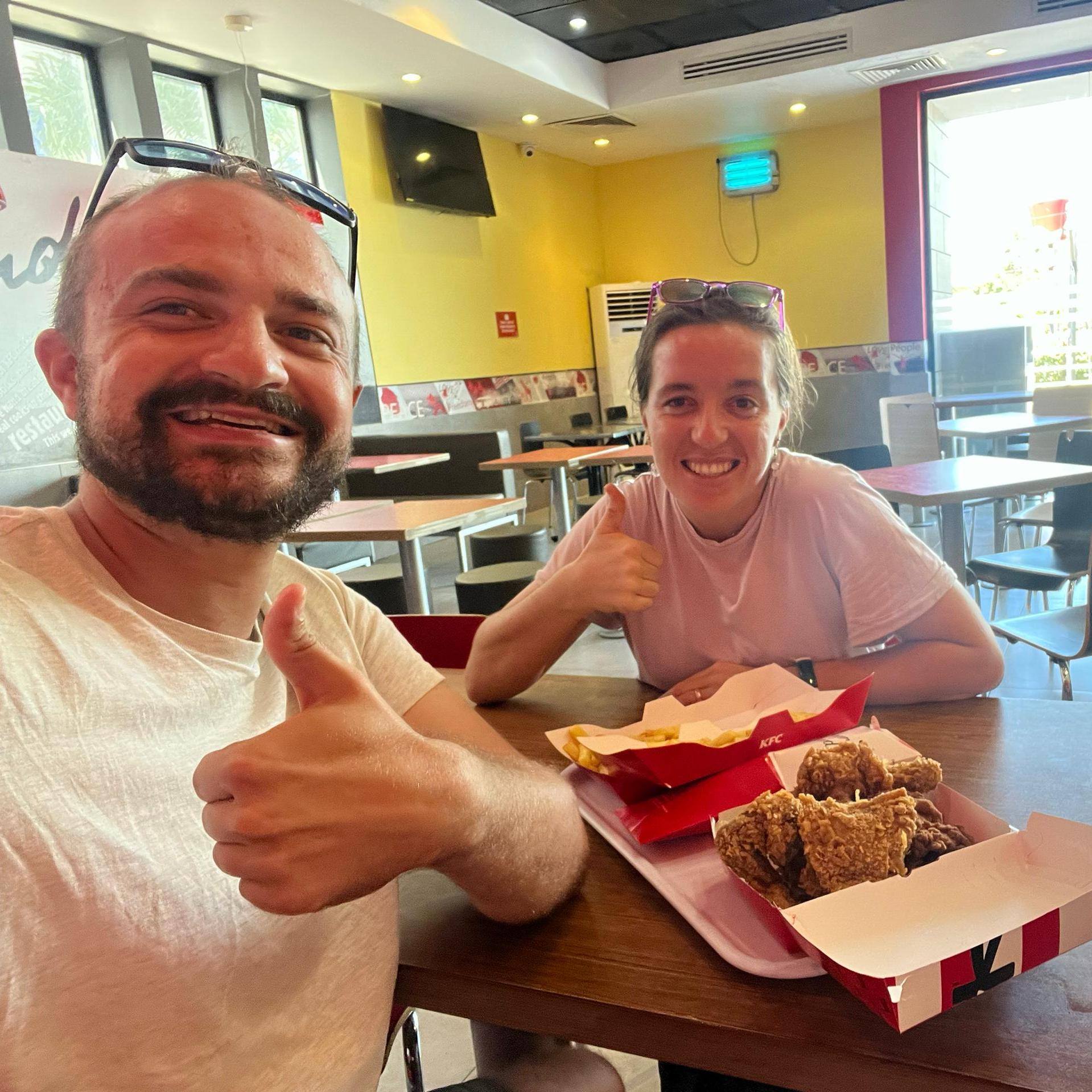 Eating KFC just for Alex