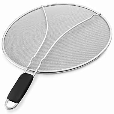 Bellemain 13" Splatter Screen with TPR Grip-Tight Handle, Fine Mesh Heavy Duty Splatter Guard