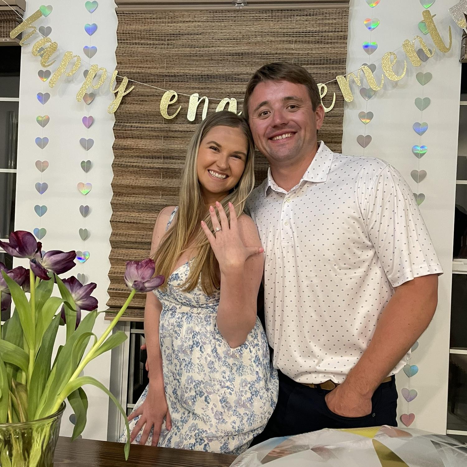 Engagement party at our house the night we got engaged!