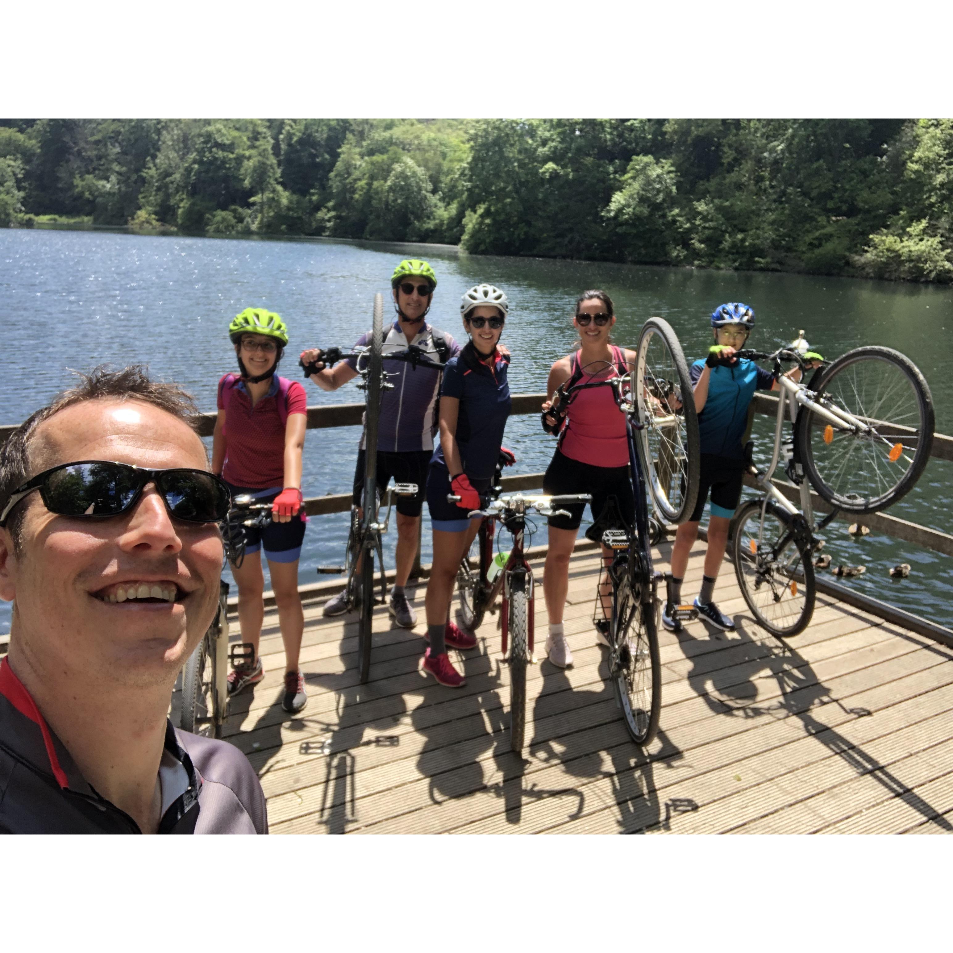 First bike ride with family in Belgium