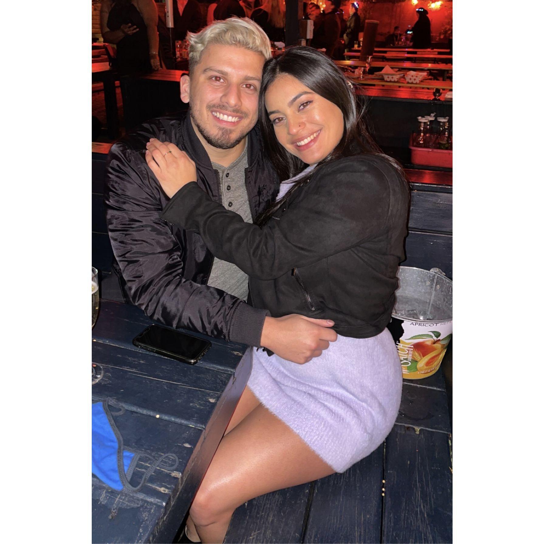 New Year's 2021. Cesar was experimenting with his hair and looked like a Ken doll.