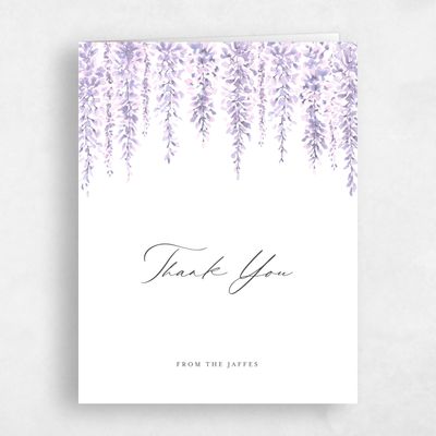 Purple Wedding Thank You - Portree Portrait