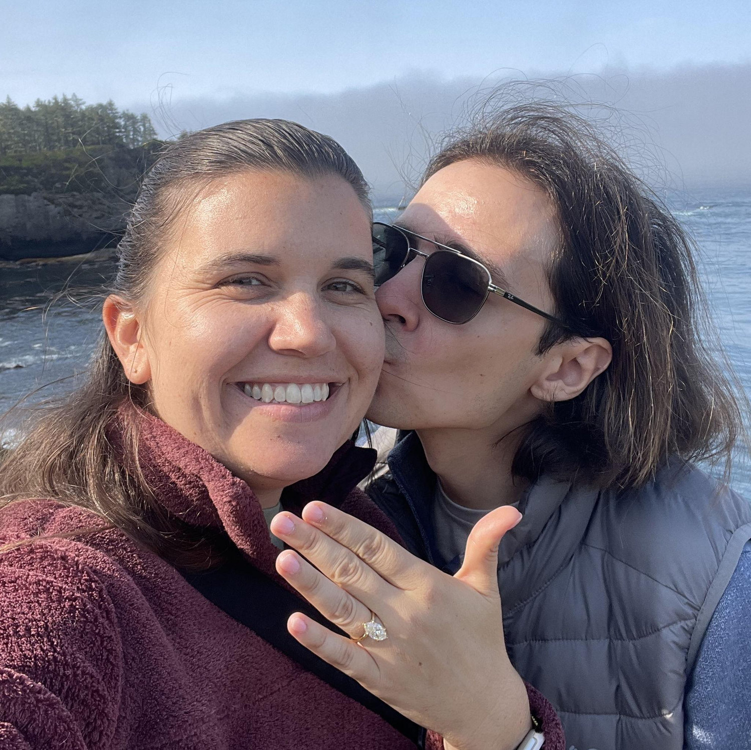 At Cape Flattery, just after she said yes!