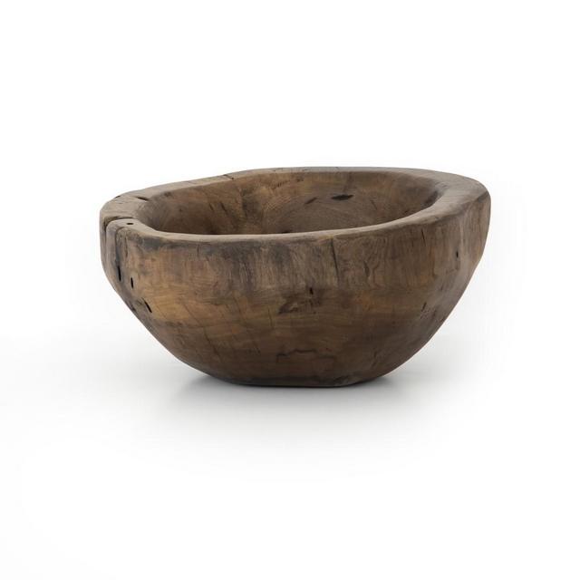 Reclaimed Wooden Bowl, Ochre