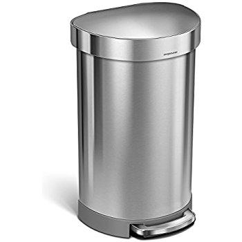 simplehuman Butterfly Step Trash Can, Stainless Steel, 45 L / 11.9 Gal