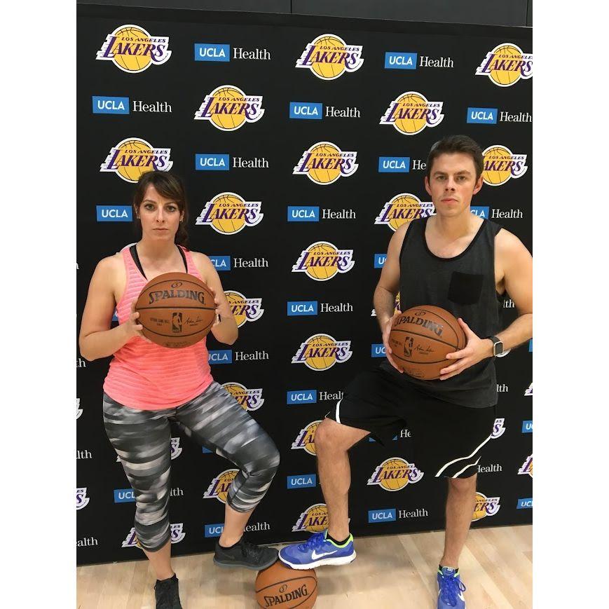 playing on the lakers practice court thanks to our friend justin 2017
