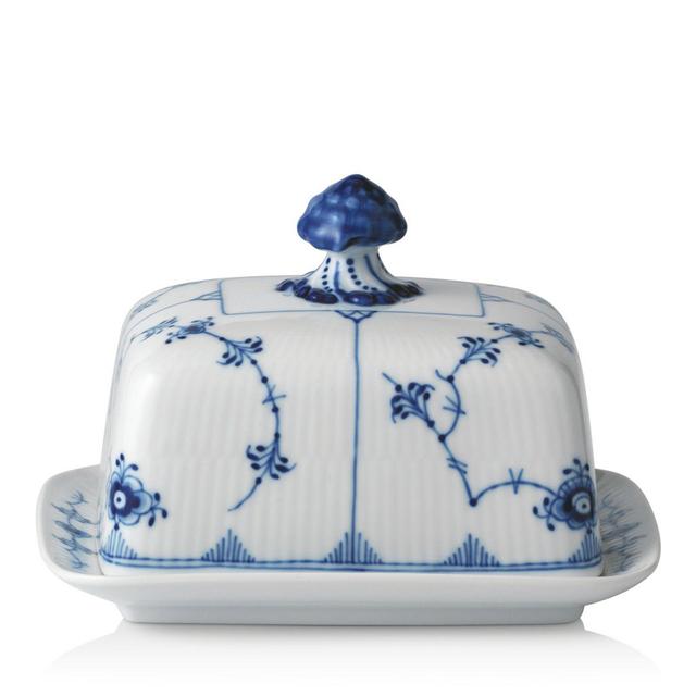 Royal Copenhagen Blue Fluted Plain Butter Dish