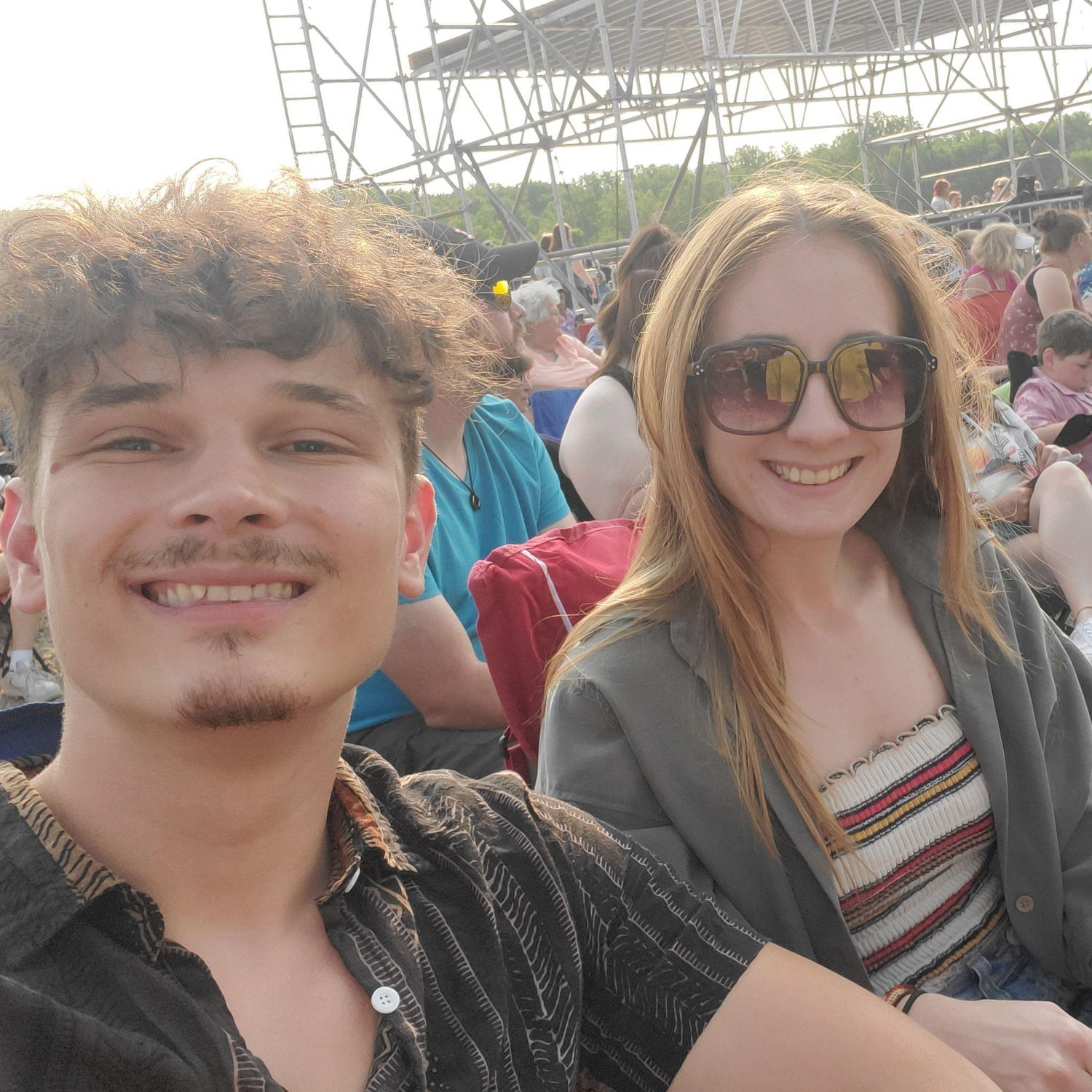 Sitting in other people's chairs at a Beach Boys concert. (Moments before being kicked out of those chairs)