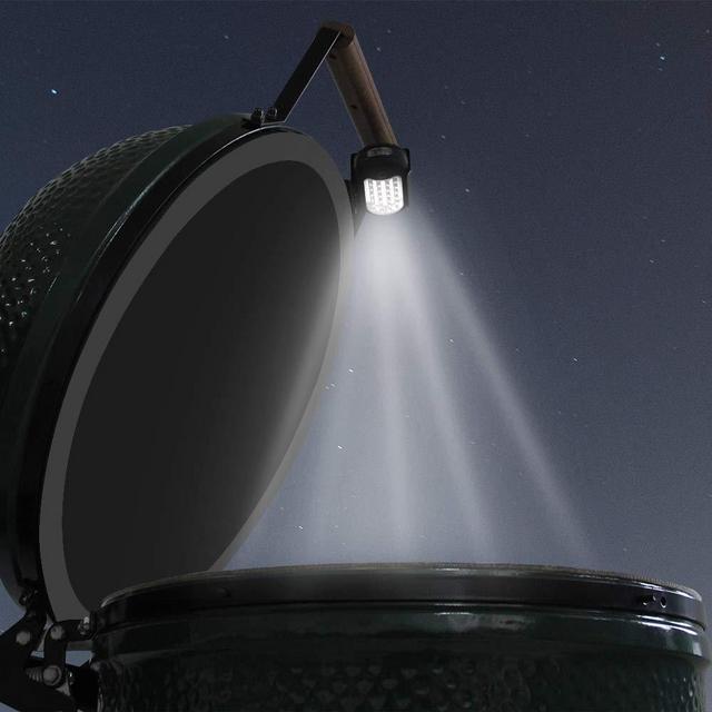 BBQ Grill Light LED for Big Green Egg,Big Green Egg Accessories Grill Outdoor LED Barbecue Lamp for Big Green Egg Models (9" handle) with 24 Ultra-Bright LED Lights Battery Powered- Right Handle