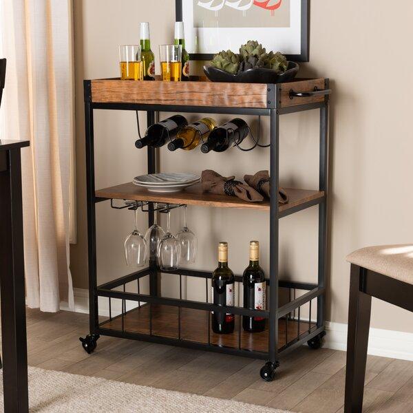 Masuda Mobile Metal Bar Cart