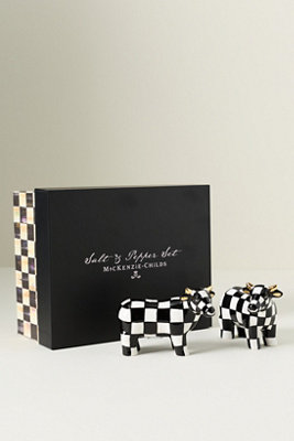MacKenzie-Childs Cow Salt & Pepper Set