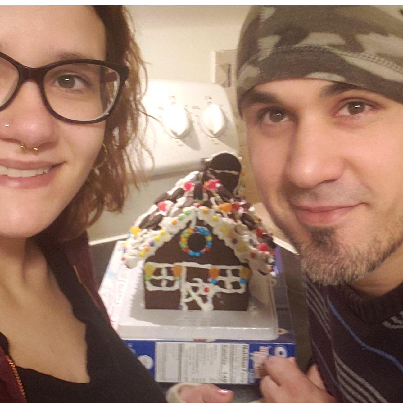 Our first gingerbread house.