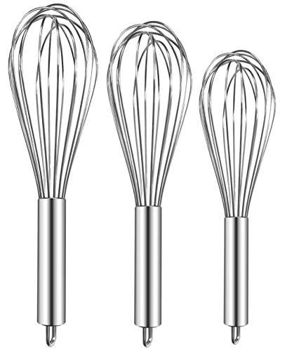 Zulay 12-Inch Stainless Steel Whisk - Balloon Whisk Kitchen Tool With Soft  Silicone Handle - Thick Durable Wired Whisk Utensil For Blending, Beating