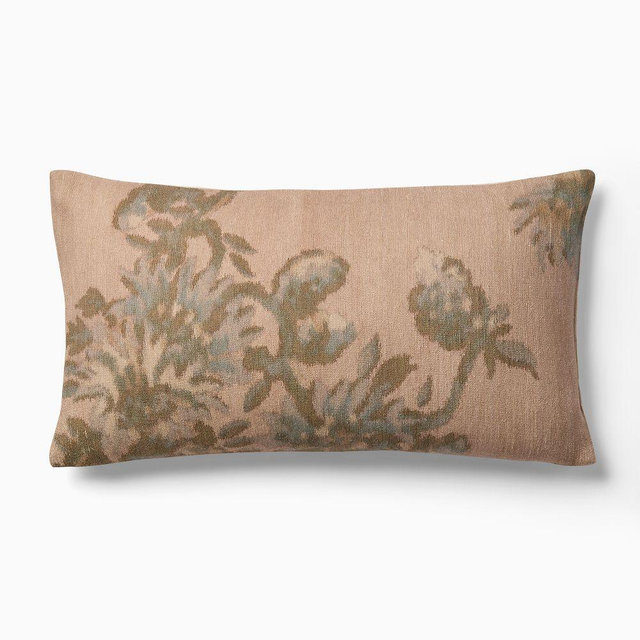 Deco Blossom Pillow Cover, 12x21, Sandstone