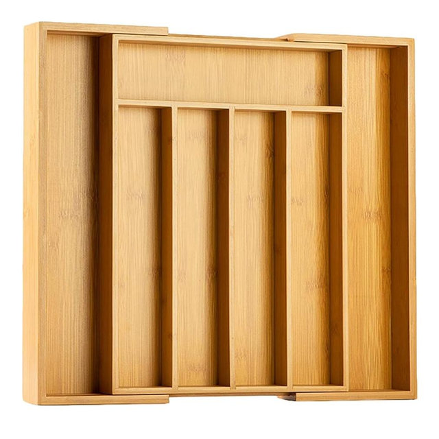 Bellsal Silverware Organizer Kitchen Drawer Organizer Expandable Bamboo Utensil Holder Cutlery Tray for Kitchen Utensil and Flatware Bedroom Office