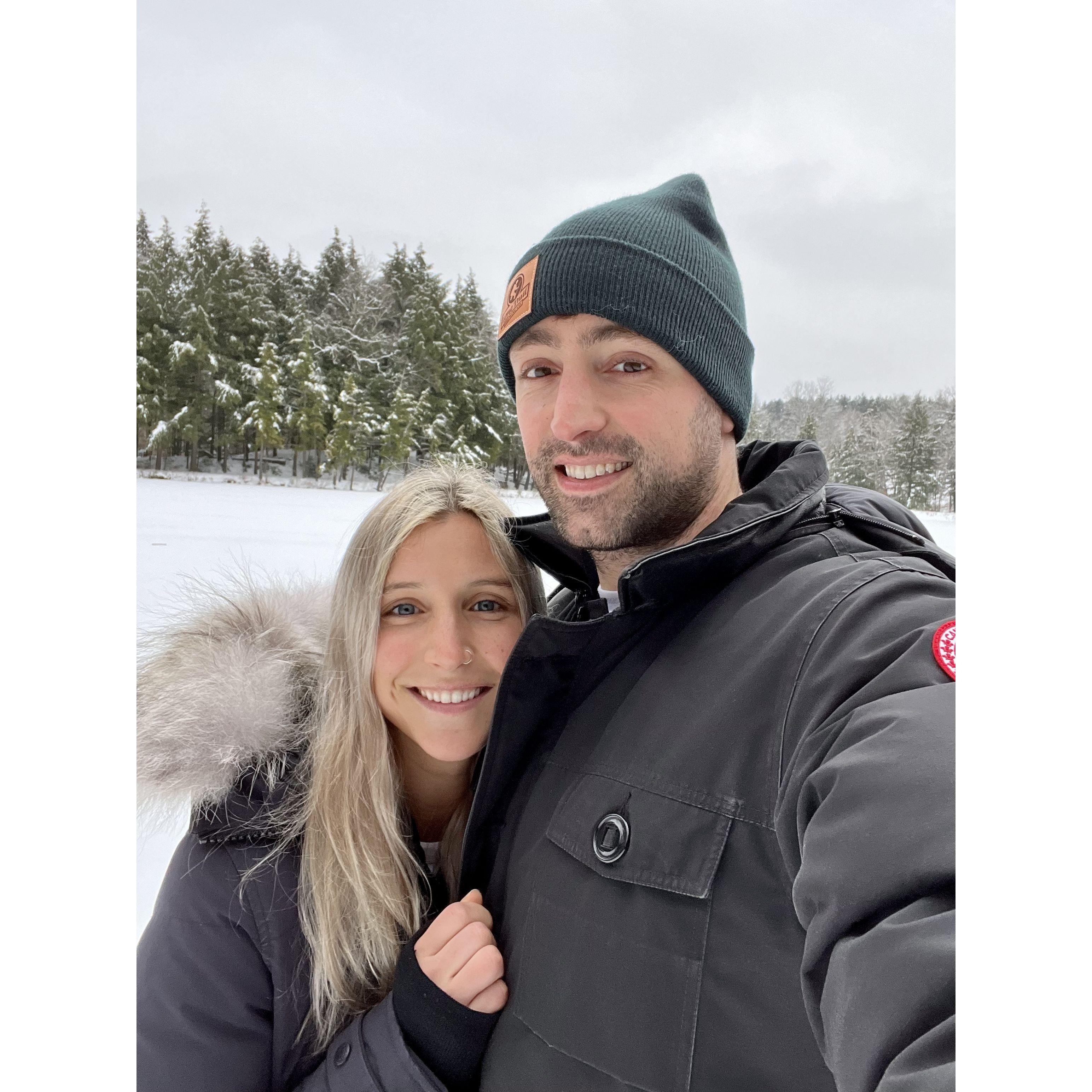 Our third winter together hiking in Woodstock!