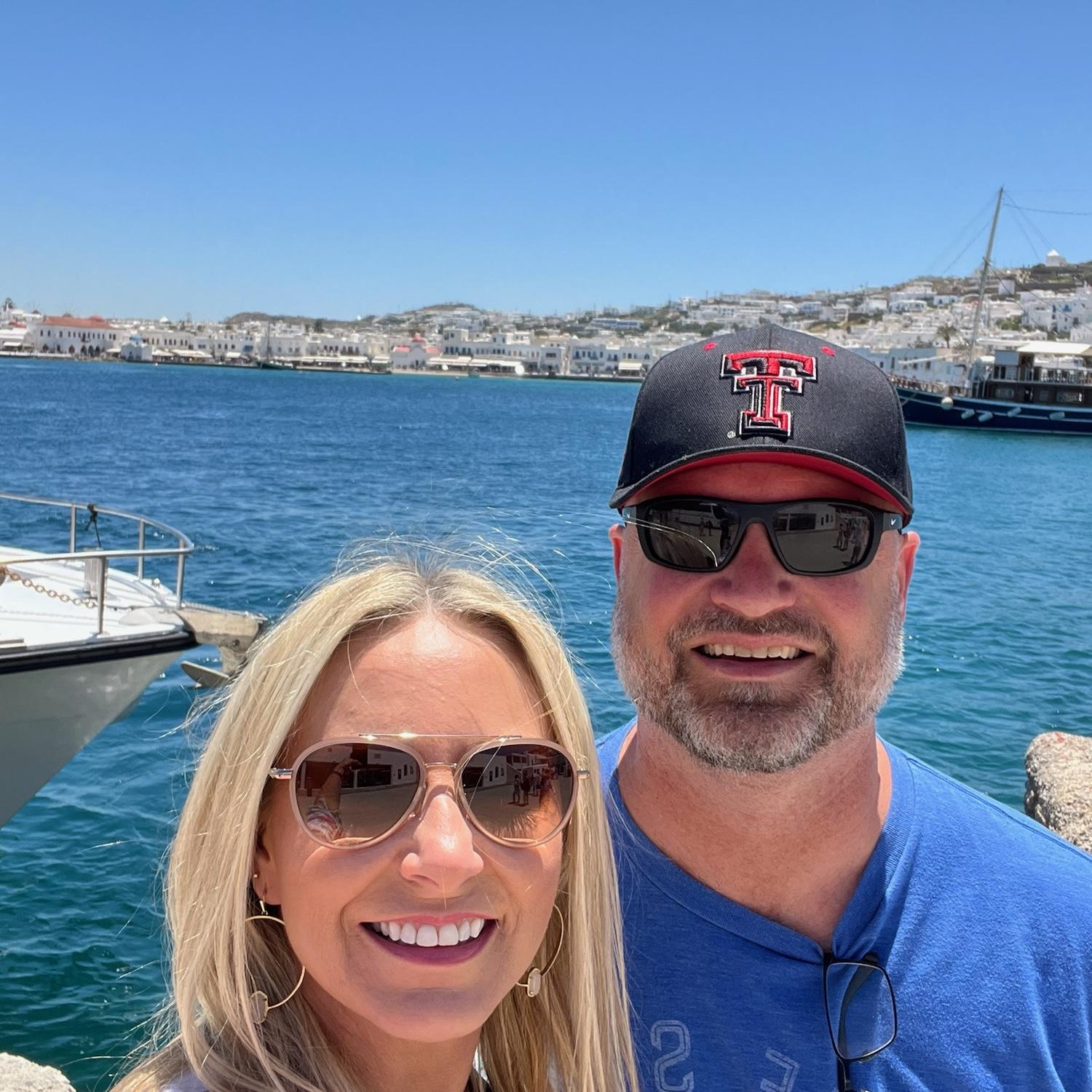 Mykonos! One of our favorite places with our favorite person.