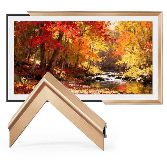 VueFrame TV Frames 55” Deco Alloy Bezel Only for Samsung The Frame TVs, Modern & Minimalist Styles from TV to Art, Interchangeable Bezels for Home Decor, Easy Installation (Fits 2021-2025 Frame TVs)
