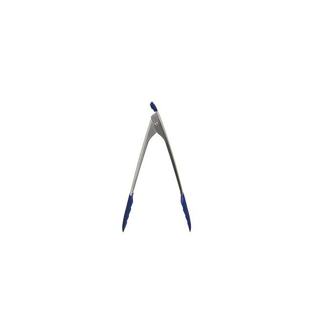 GIR: Get It Right Premium Stainless Steel Locking Tongs - Non-Stick Heat Resistant Silicone and Nylon Tip Food Tongs Perfect For Cooking and Grilling - Ultimate - 13 IN, Navy (GIRTNU381NVY)