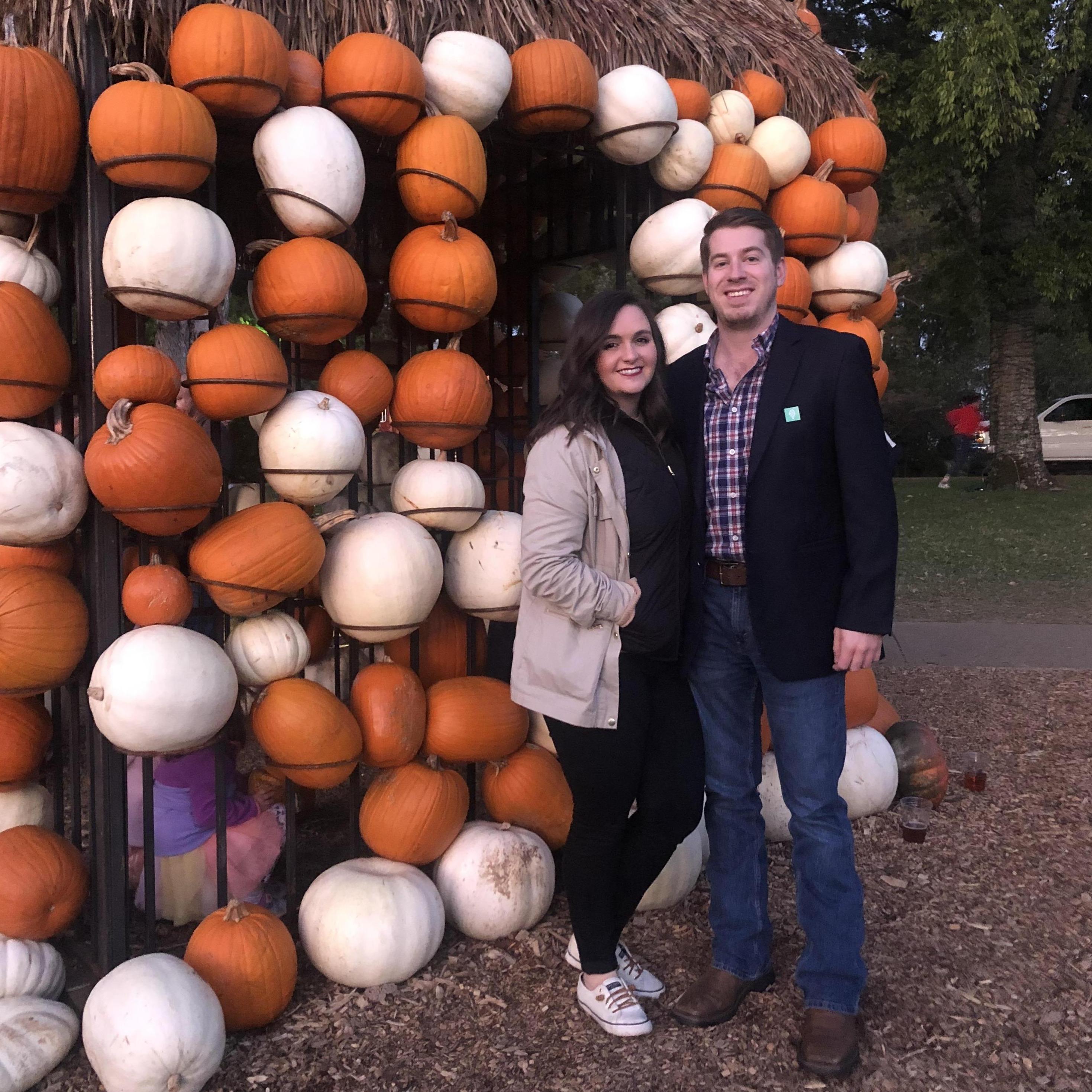 Enjoying in the fall festivities at the Cheekwood Botanical Gardens.