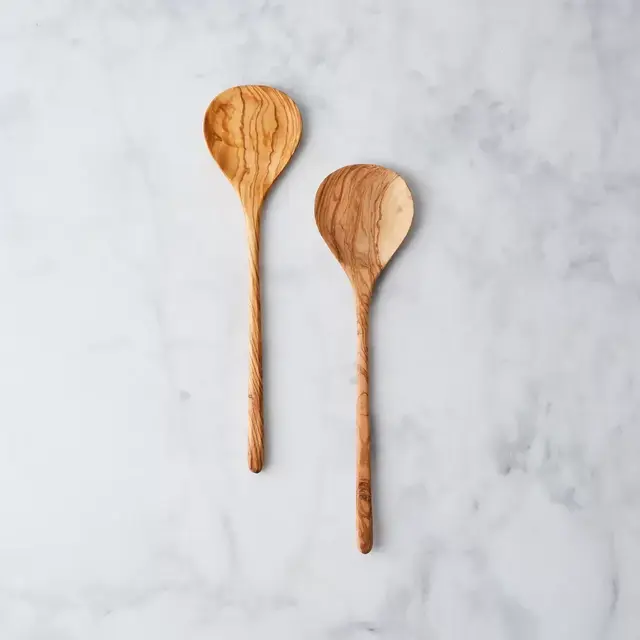 Hand-Carved Olivewood Salad Servers