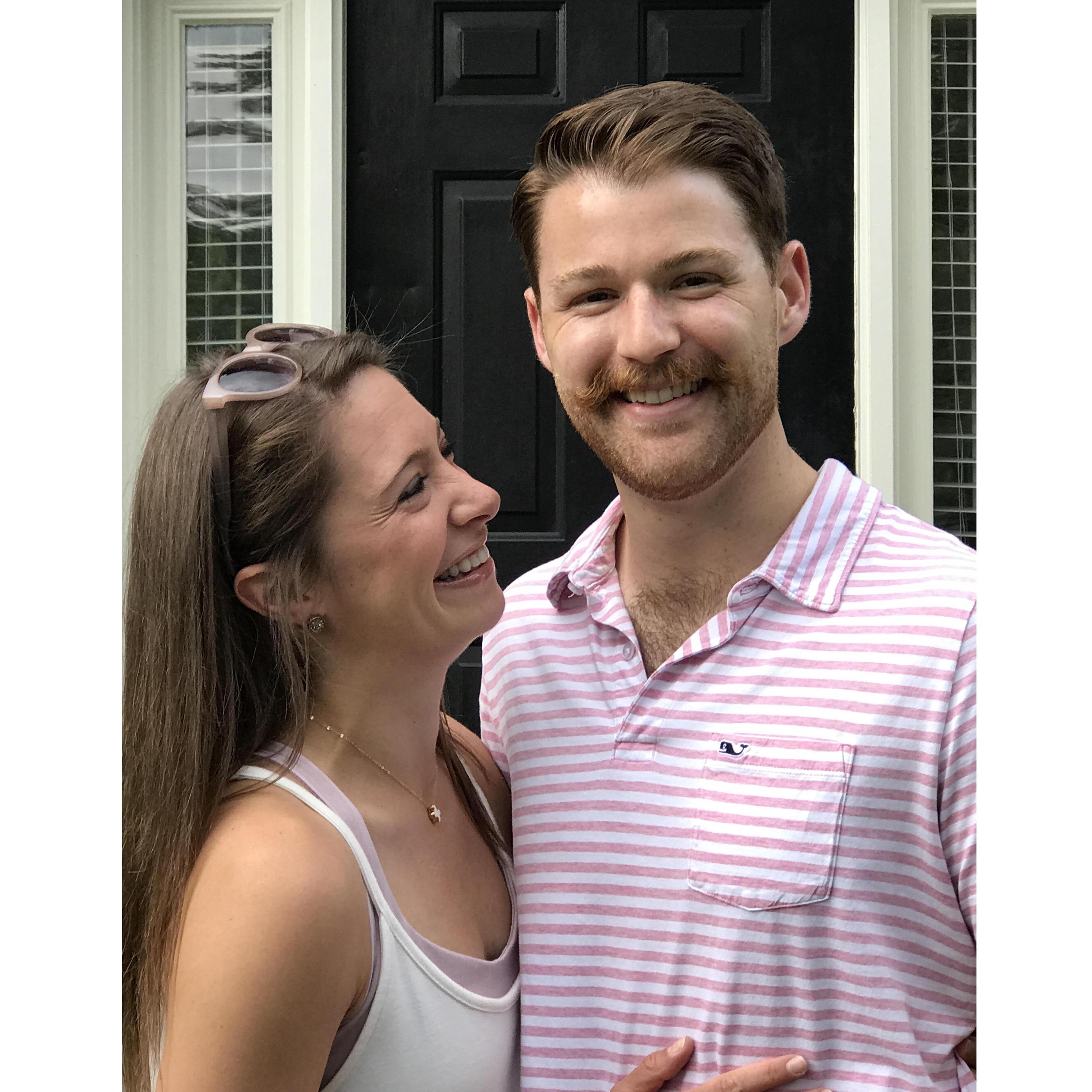 Our outfits matched, and we were pretty pleased with G's quarantine 'stache. How can you not smile at this?! - June 2020