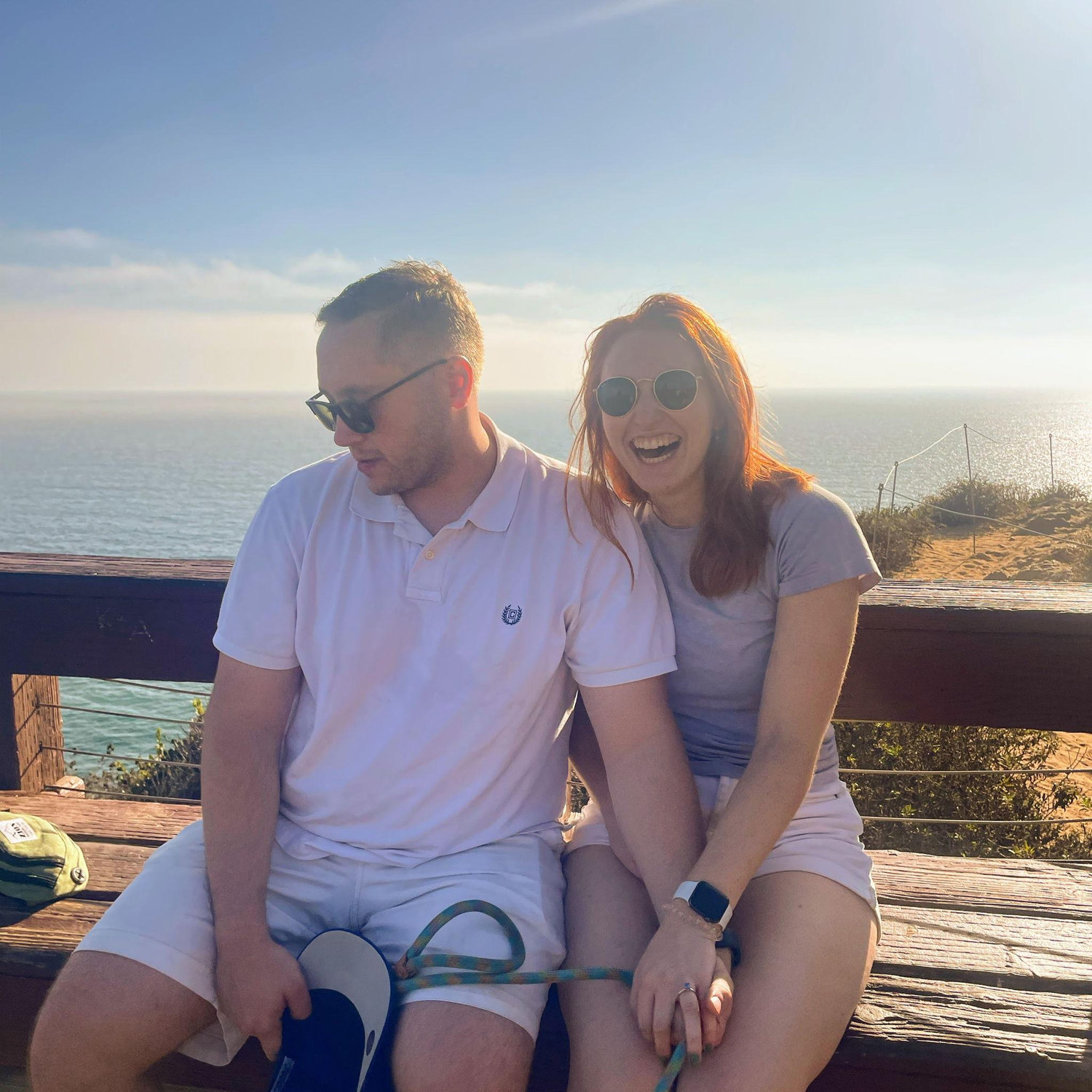 Exploring Malibu on our engagement trip.