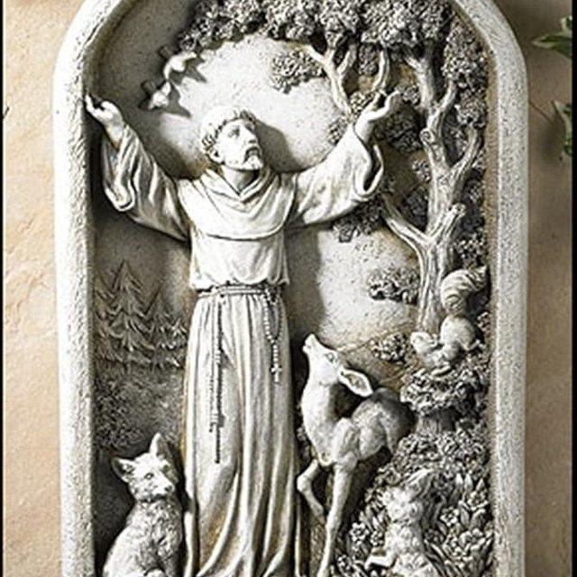Saint St Francis Patron of Animals Peace Tree Figurine Patio Garden Home Statue