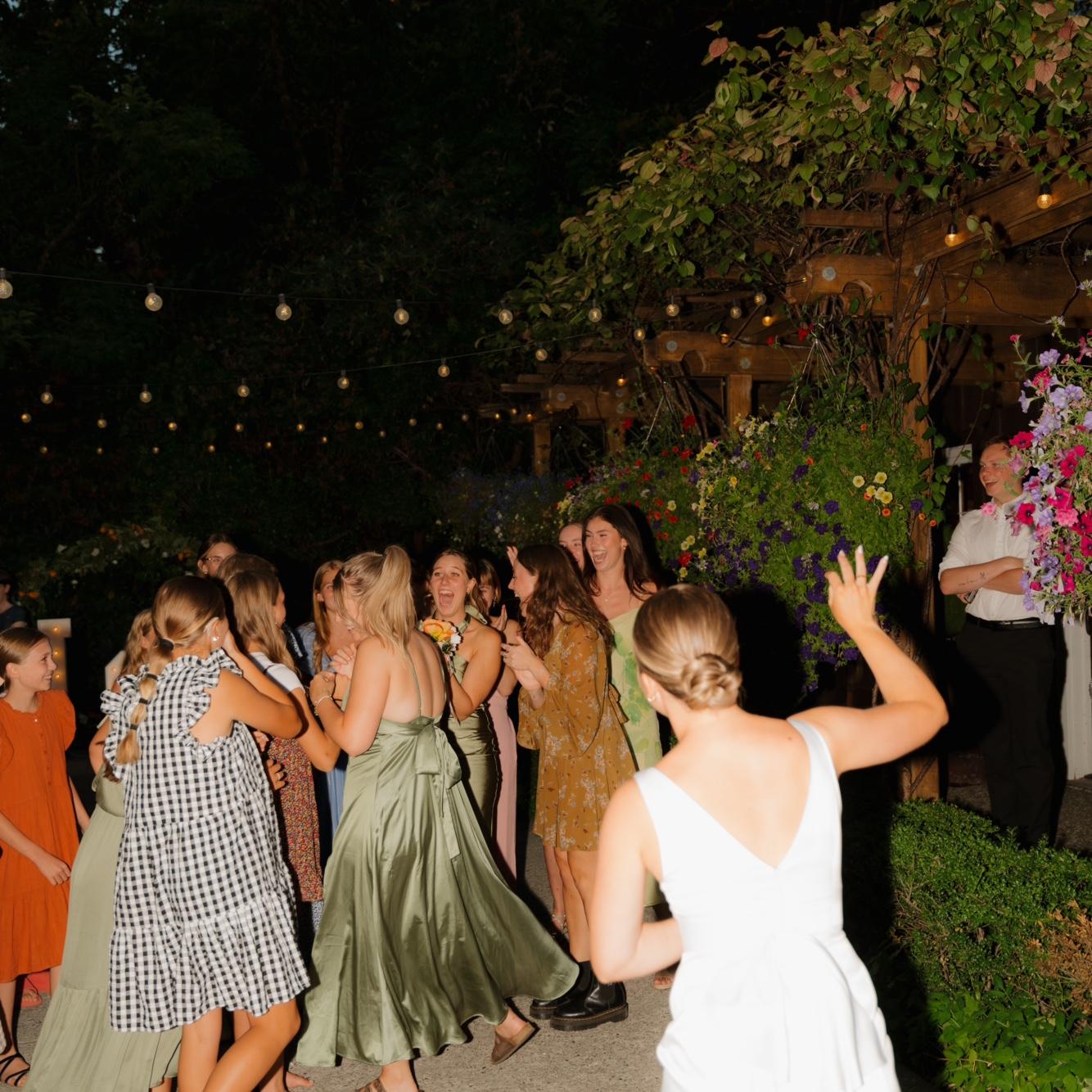 Very important: Kate caught the bouquet at the wedding!