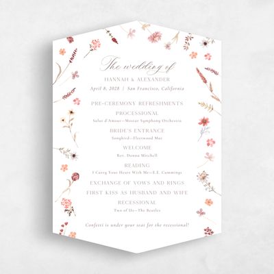 White Diamond Wedding Program - Lino