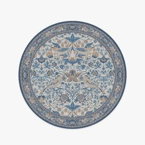 Strawberry Thief Indigo & Ivory Rug by Morris & Co. | All-In-One Rug | 6' Rounded | Ruggable