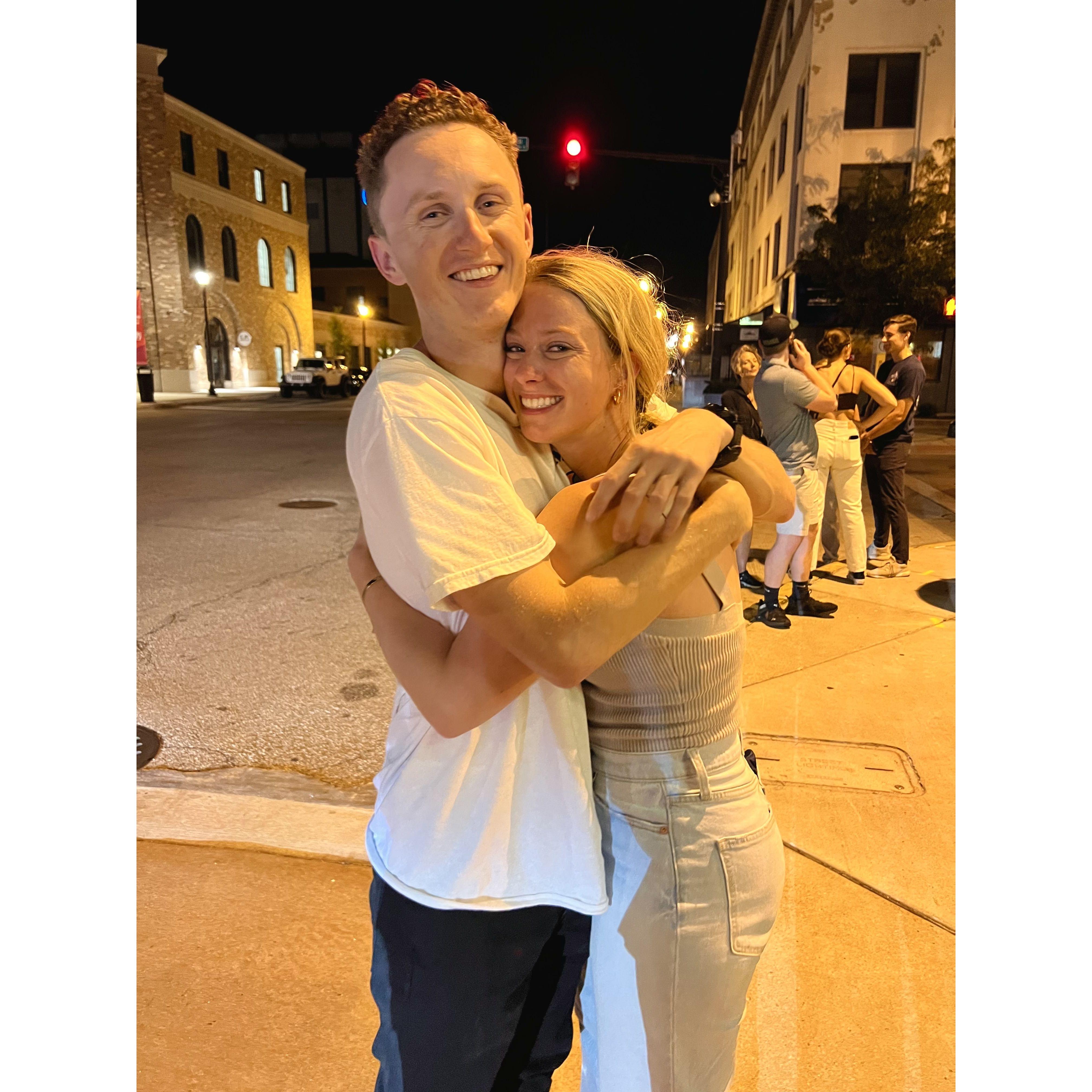 A few weeks after we met - Steve's first time in South Bend