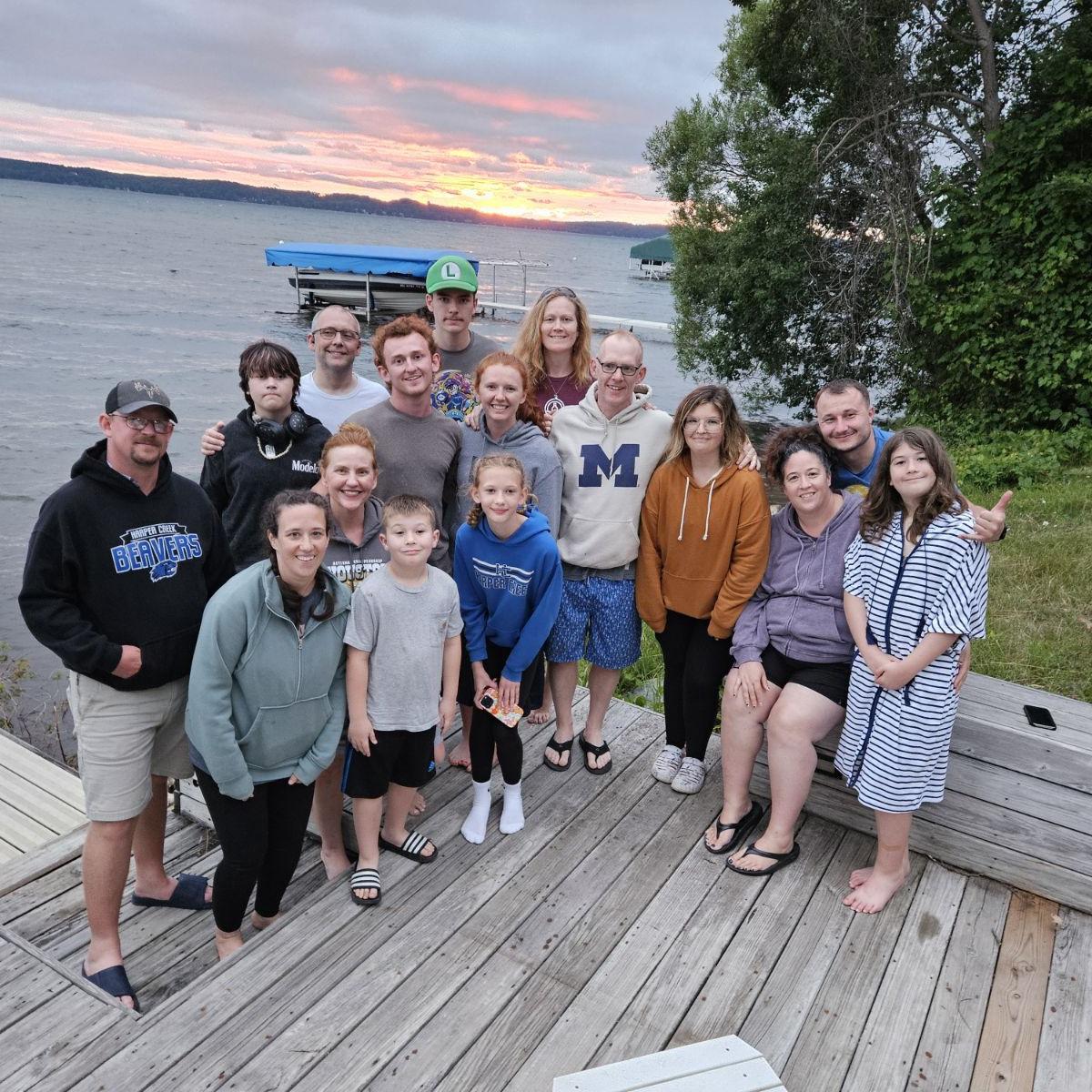 1st Summer Lake House with Mackenzie's Dad's side of the family!