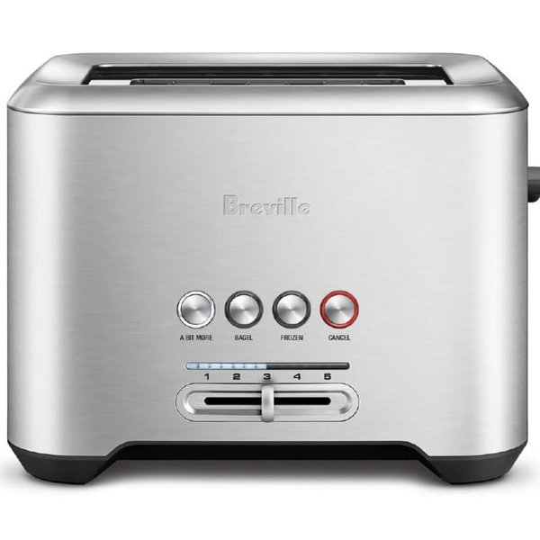 Breville Bit More Toaster 2 Slice BTA70XL, Brushed Stainless Steel