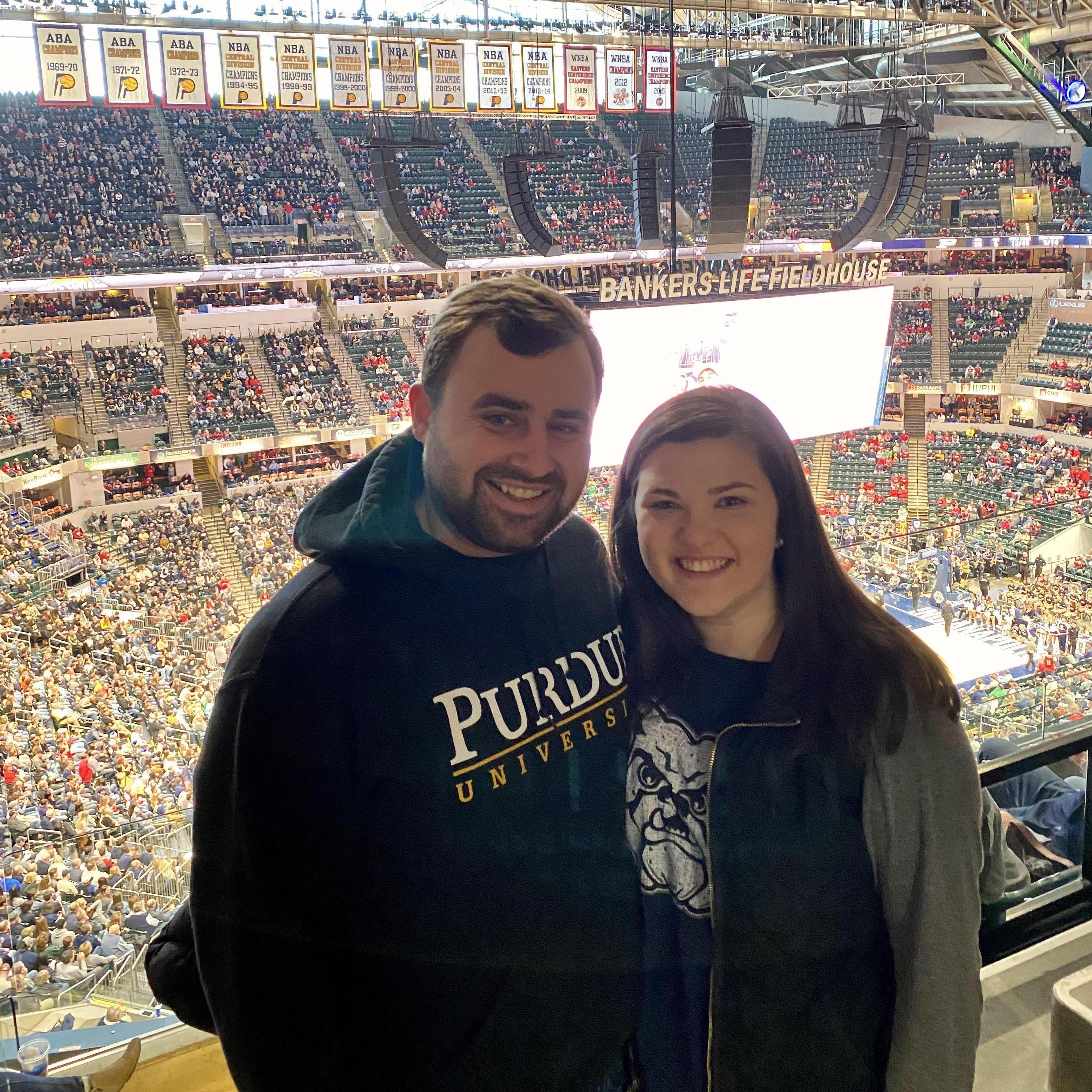 The Crossroads Classic in Indy at Bakers Life Fieldhouse. Purdue v. Butler. Dawgs won!