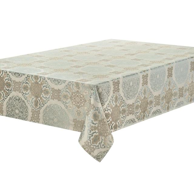 Waterford® Linens Jonet 70-Inch x 104-Inch Oblong Tablecloth in Aqua
