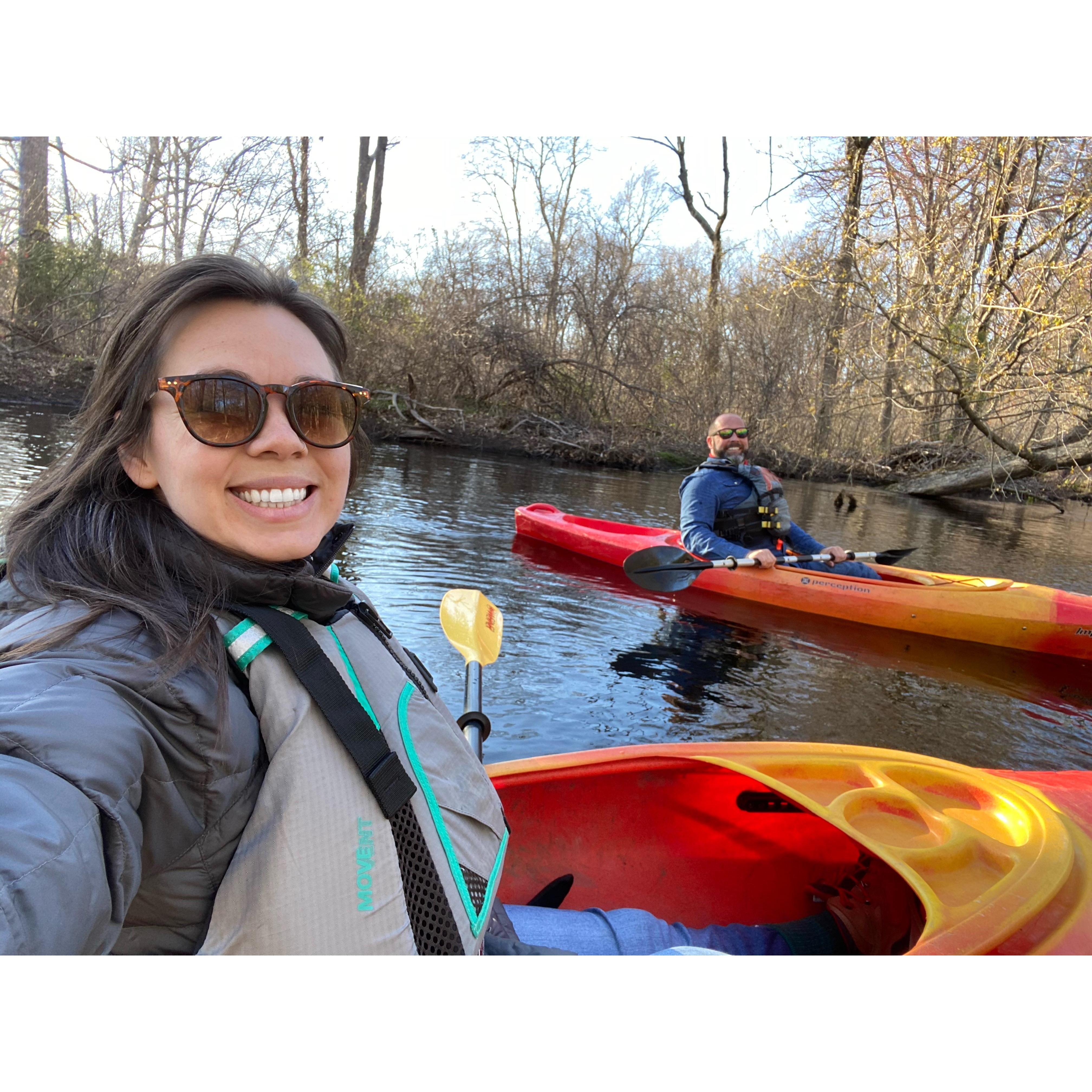 Paddling on the Ipswich River where Patrick worked to protect and restore this beautiful waterway.