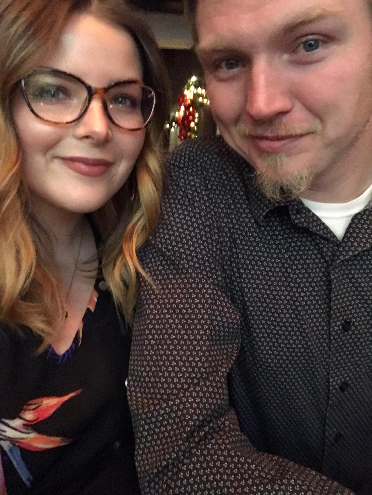 Dressed up for a dinner out with family!